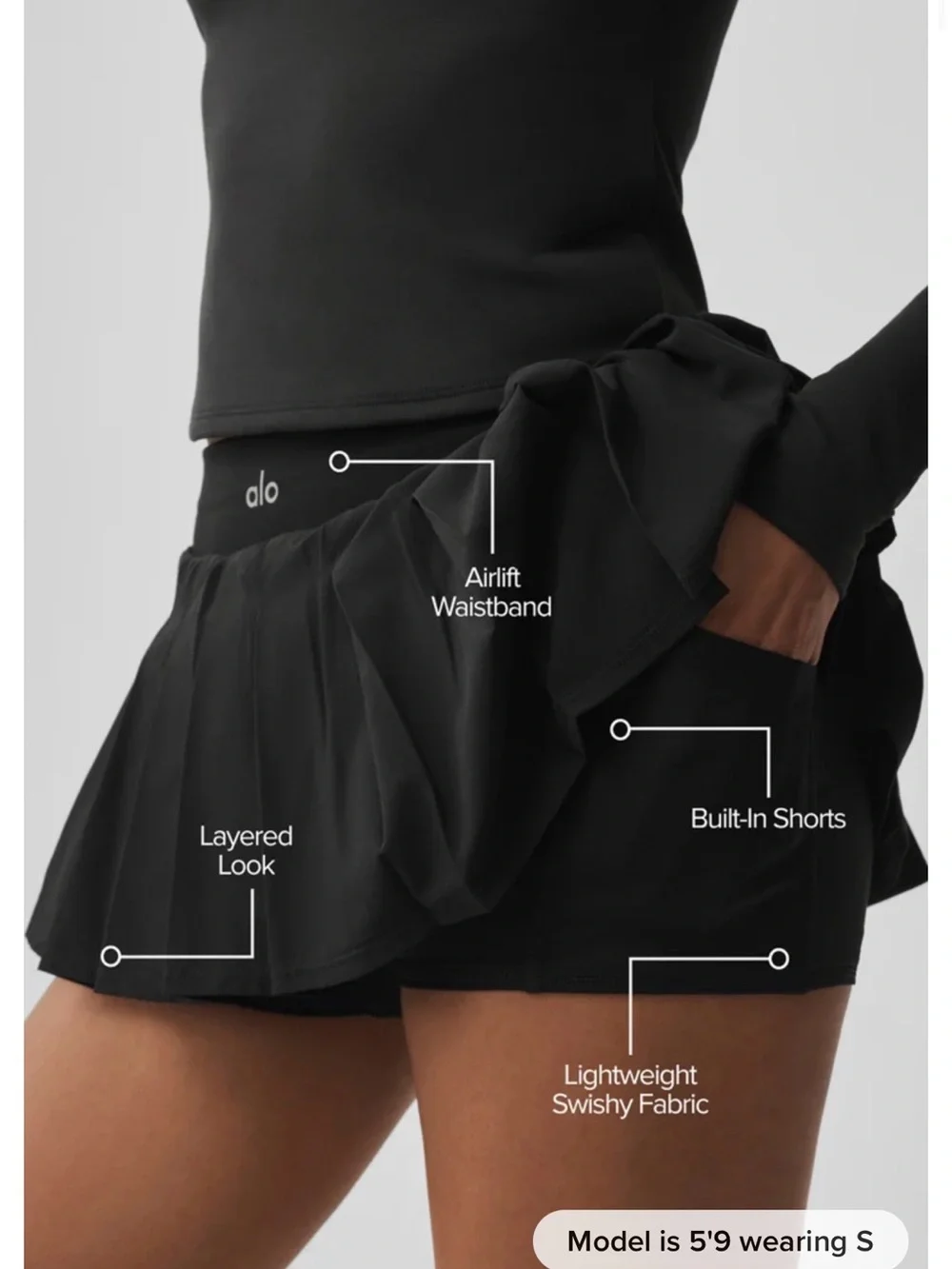 ALO Yoga pleated skort